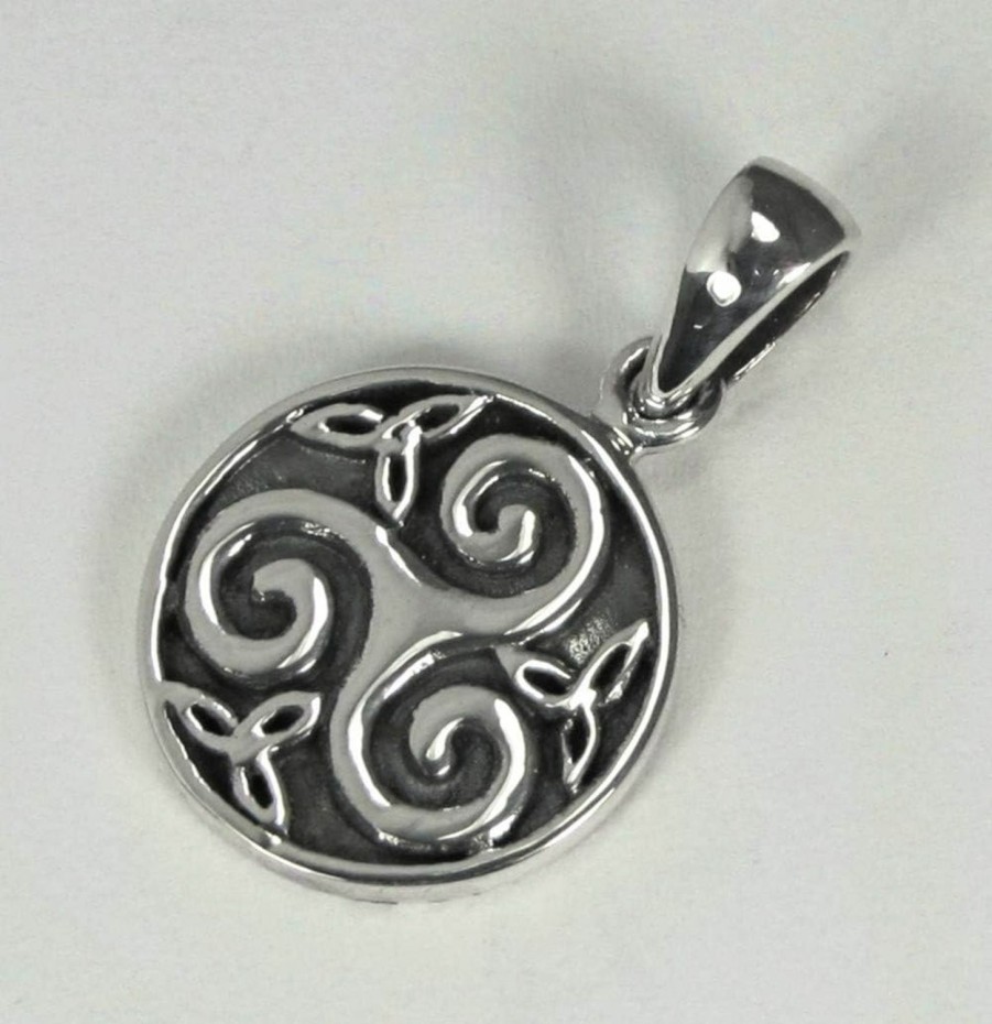 Clearance Moonlight Mysteries Sterling Silver Small Celtic Knot Triskelion Pendant