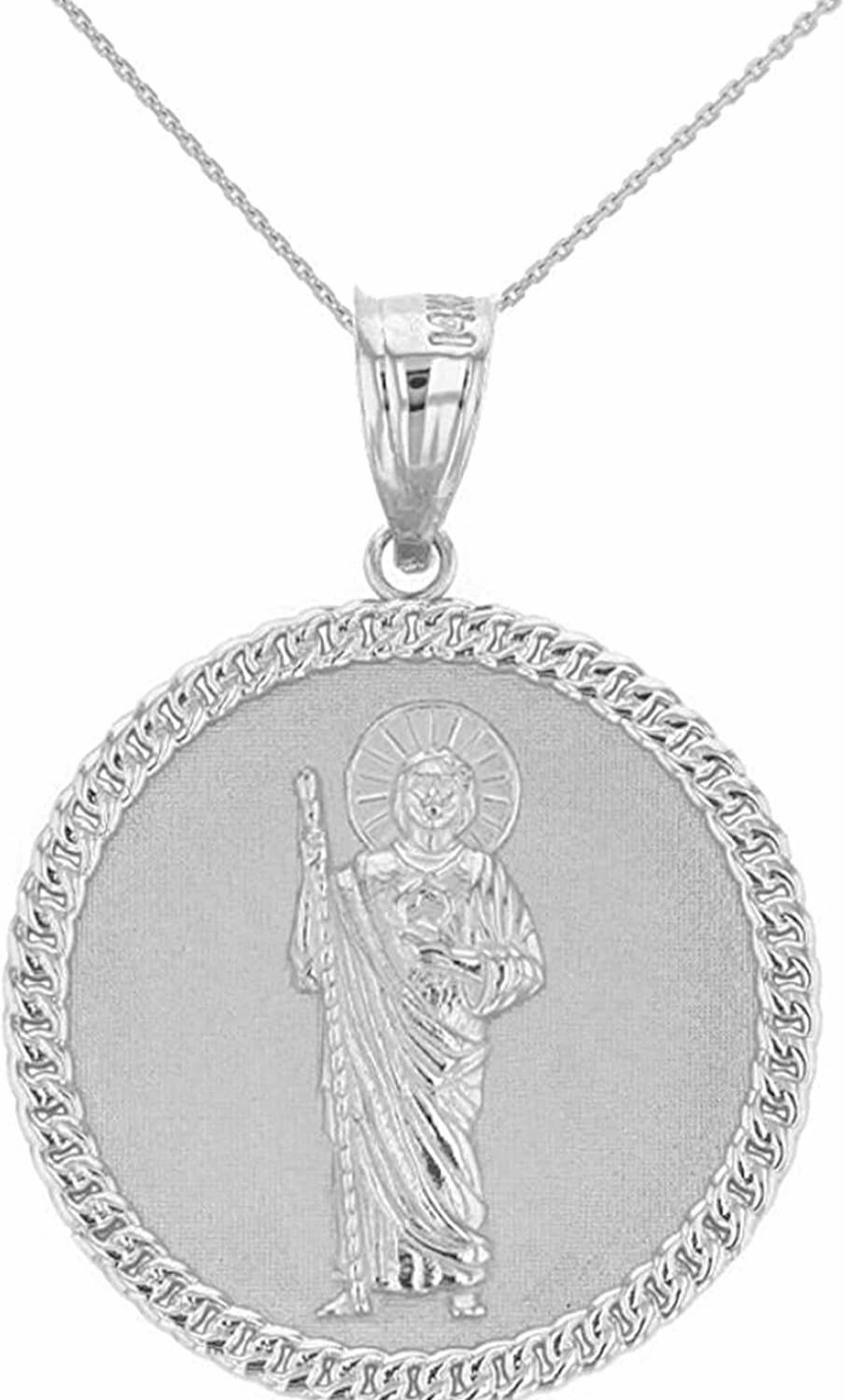 New Religious Jewelry by FDJ Religious Jewelry .925 Sterling Silver Jesus The Good Shepherd 1" Round Medal Pendant - Choose Pendant Only Or Necklace With 16"-22" Chain