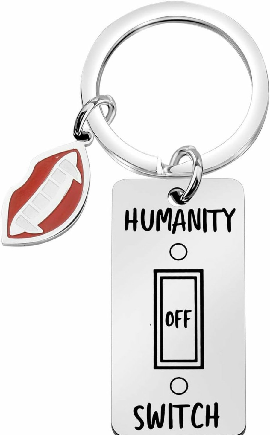 Clearance BLEOUK Bleouk The Vampi Tv Show Inspired Gift Humanity Switch Off Keychain For Fans Fandom