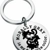 Online KUIYAI Enemies To Loves Gift Dark Romantic Gift Spicy Reader Gift Morally Gray Is My Favorite Color Keychain Smut Book Club Gift