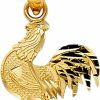 Clearance The World Jewelry Center 14K Real Yellow Gold Rooster Charm Pendant