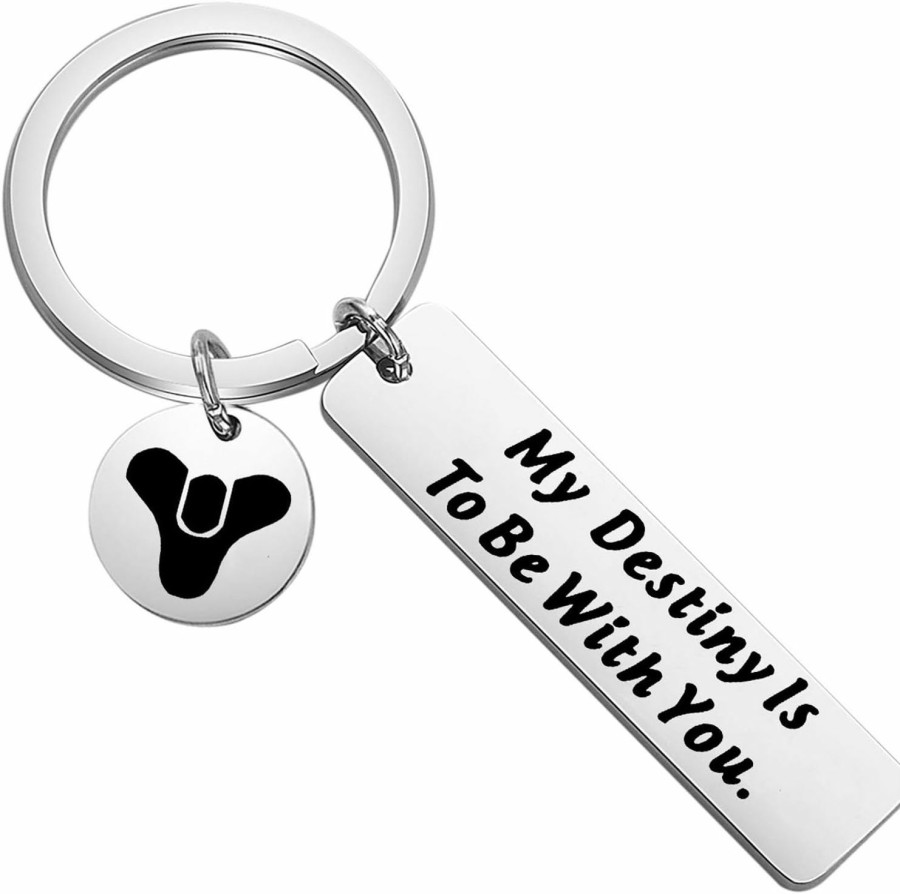 Wholesale KUIYAI Kuiyai Destiny 2 Inspired Keychain Video Gamer Player Gift My Destiny Is To Be With You Gamer Gift For Boyfriend