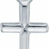 New Sonia Jewels Solid 14K Yellow Or White Gold Traditional Classic Small Tiny Cross Pendant Charm (Height = 1/2\", Width = 1/4\")