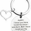 Clearance BLEOUK Bleouk Poppy Keychain Grandpa Gift Father'S Day Gift Birthday Gift For Poppy Grandpa