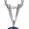 Online Silvershake Silvershake 1.32Ct. Genuine Tanzanite 925 Sterling Silver Solitaire Pendant With 18 Inch Chain Necklace