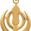 Wholesale MOONEYE Mooneye 925 Sterling Silver Yellow Gold Vermeil Punjabi Khanda Symbol Religious Pendant