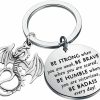 Hot bobauna Bobauna Dragon Keychain Dragon Lover Inspiration Gift Be Strong Be Brave Be Humble