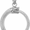 Clearance Claddagh Gold Sterling Silver Eternal Cycle Ouroboros Serpent Snake Eternal Cycle Pendant