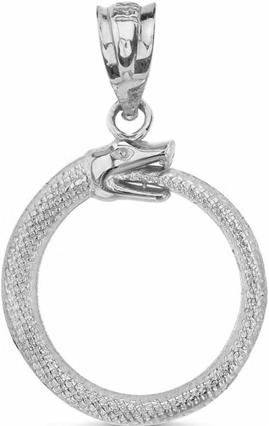 Clearance Claddagh Gold Sterling Silver Eternal Cycle Ouroboros Serpent Snake Eternal Cycle Pendant