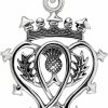 Clearance W | S WITHLOVE SILVER Withlovesilver Solid Sterling Silver 925 Classic Scottish Style Luckenbooth And Thistle Pendant