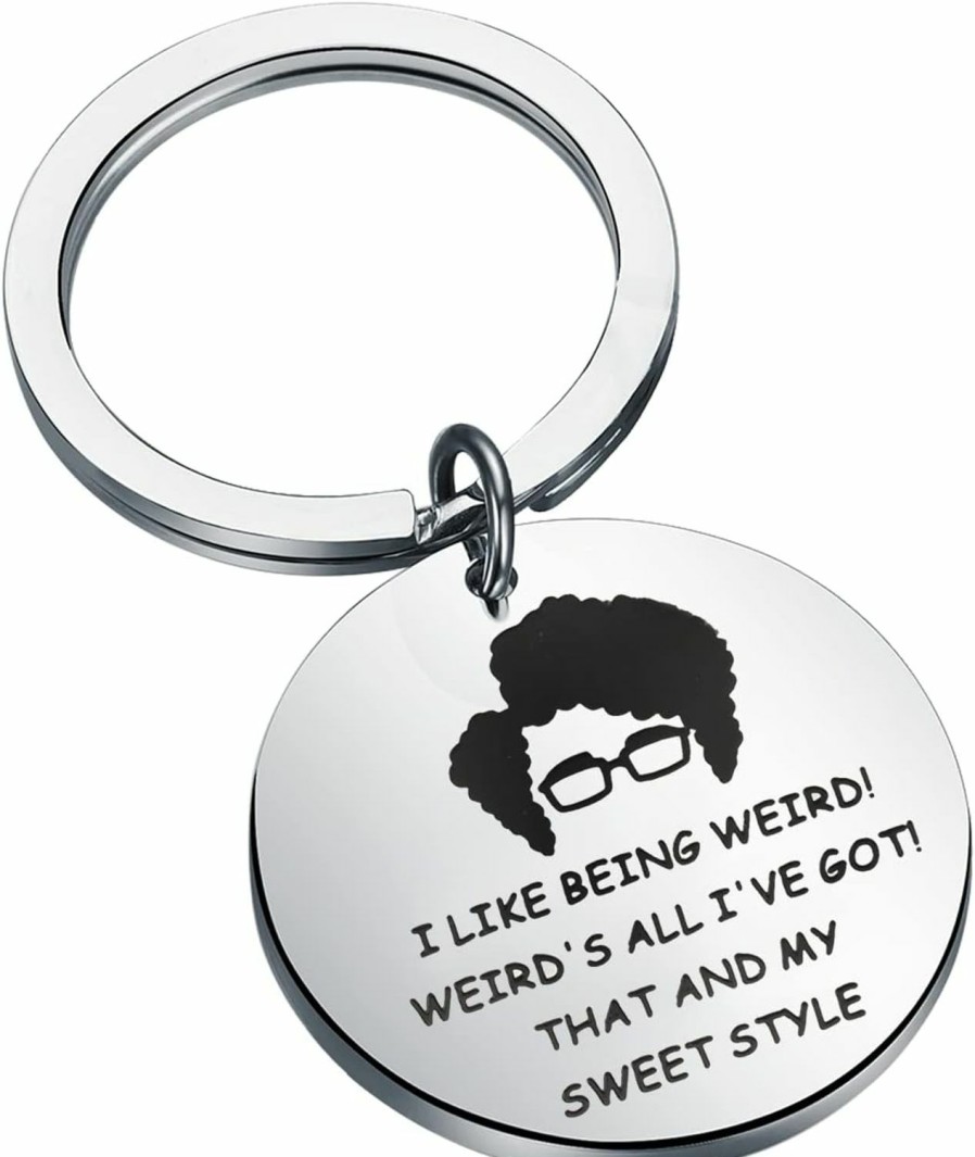 Best FAADBUK Faadbuk It Crowd Inspired Keychain Moss Fans Gift Moss Quote Gift I Like Being Weird