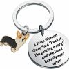 Clearance ENSIANTH Ensianth Funny Corgi Keychain Corgi Mom Gift Corgi Owner Gift A Wish Women Once Said F*Ck It Corgi Gift For Women