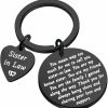 Online PLITI Pliti Sister In Law Gifts Bonus Sister Gifts Sister-In-Law Keychain Unbiological Sister Sister Bff