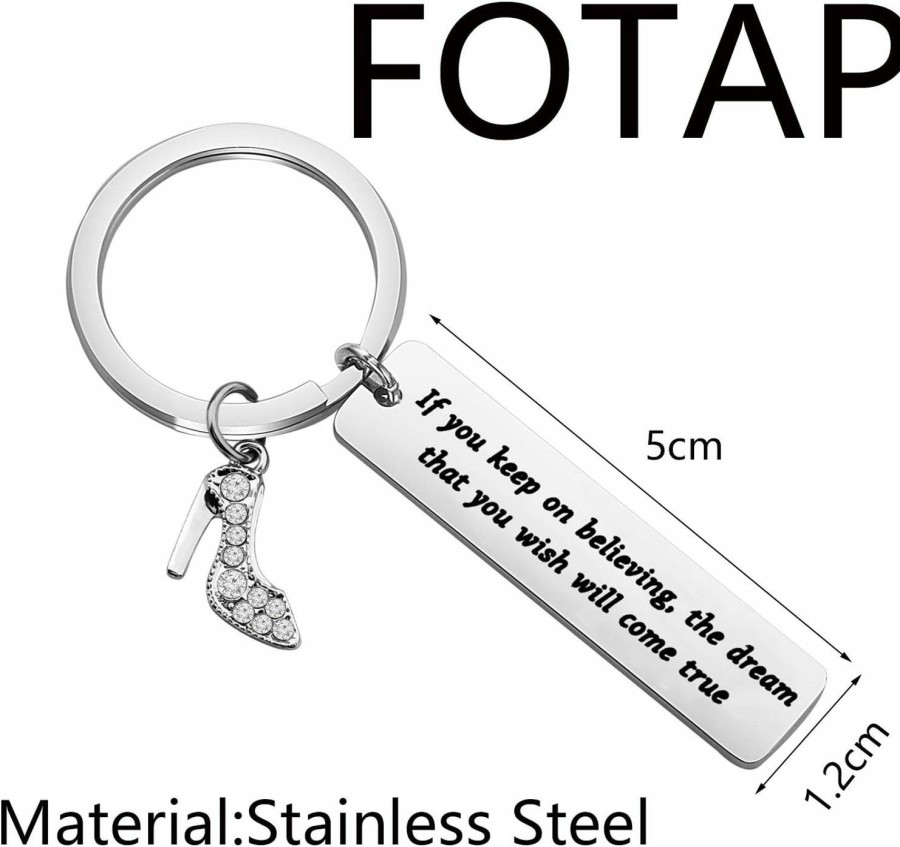 Best FOTAP Fotap Movies Inspired Keychain Princess Glass Slipper Gift