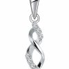 Hot JO WISDOM Jo Wisdom 925 Sterling Silver Infinity Heart Pendant Necklaces With Aaa Cubic Zirconia