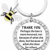 Hot MTYCTWED Mtyctwed Bee Keychain Insect Keychain Bee Jewelry Bumble Bee Gift Inspirational Gift Insect Jewelry Bee Loves Gift