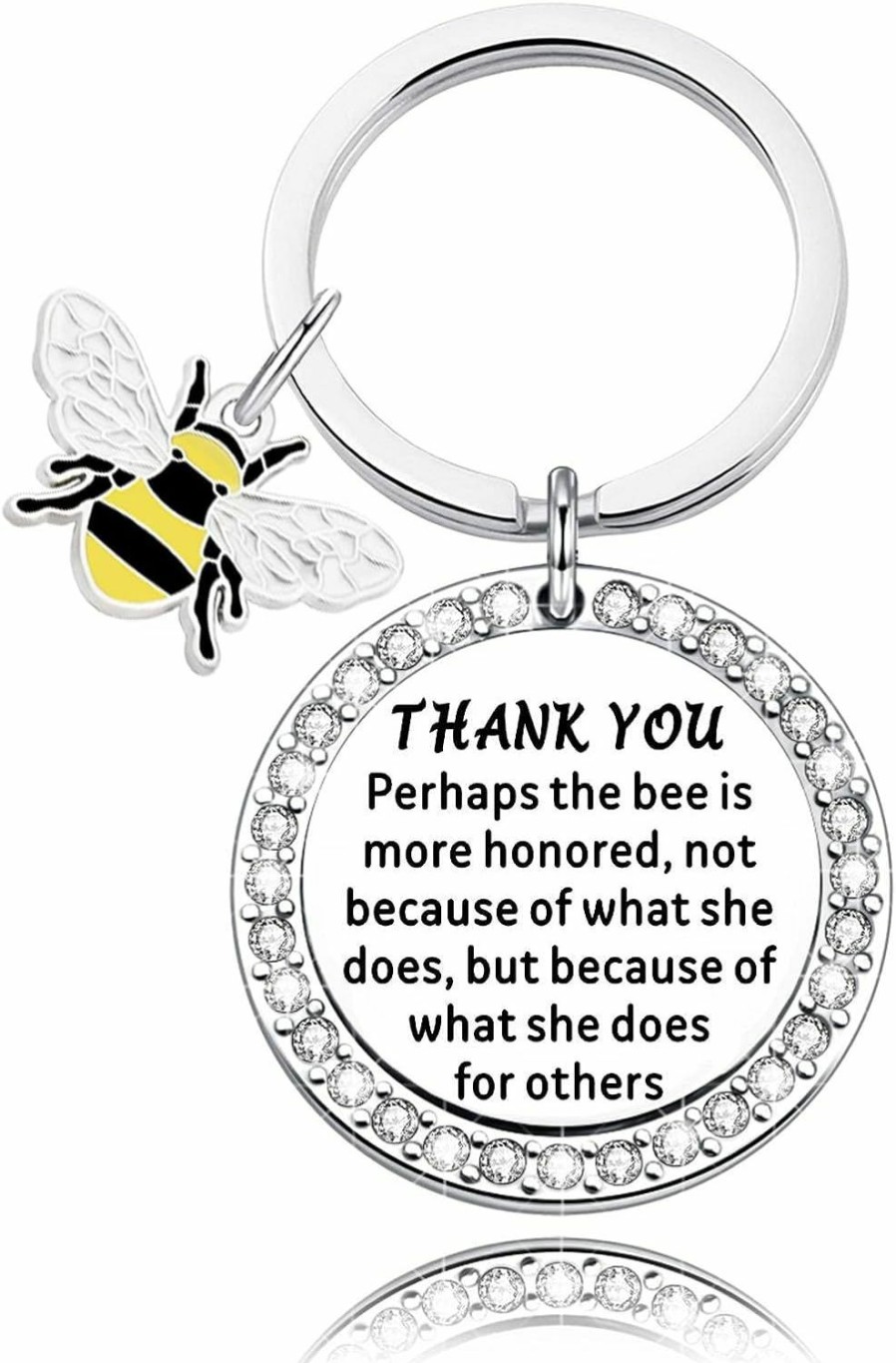 Hot MTYCTWED Mtyctwed Bee Keychain Insect Keychain Bee Jewelry Bumble Bee Gift Inspirational Gift Insect Jewelry Bee Loves Gift