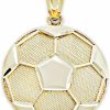 New CA CHARMAMERICA Charm America - Gold Soccer Ball Charm - 10 Karat Solid Gold