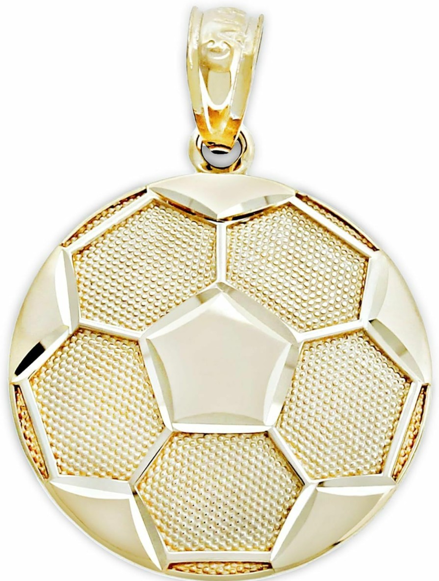 New CA CHARMAMERICA Charm America - Gold Soccer Ball Charm - 10 Karat Solid Gold