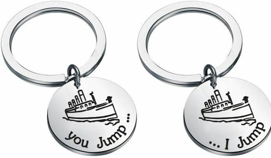 Best KUIYAI Kuiyai Movie Quote Keychain You Jump I Jump Keychain Set Jack And Rose Inspired Jewelry Valentine'S Day Gift