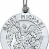 Best GM Fine Jewelry Collection Gm Fine Jewelry Collection 14K Yellow Or White Gold Religious Saint Michael Medal Charm Pendant