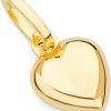 New The World Jewelry Center 14K Real Yellow Gold Heart Charm Pendant