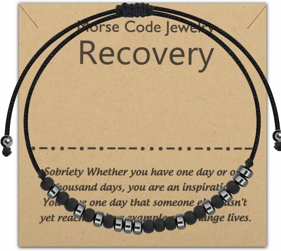 Best PLITI Pliti Sobriety Gift Addiction Recovery Gift Aa Na Alcoholics Anonymous Gift New Beginning Gift Recovery Morse Code Bracelet