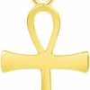 New Jewelry America Jewelry America Solid 14K Yellow Gold Dainty Mini Classic Egyptian Ankh Cross Pendant