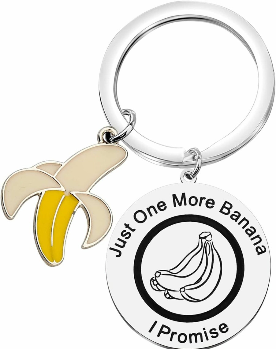 Online BEKECH Bekech Banana Lover Gift Just One More Banana I Promise Banana Charm Summer Fruit Themed Keychain For Fruit Lovers