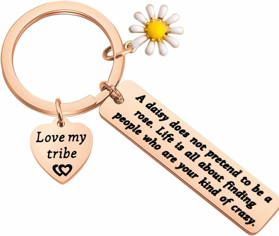 Wholesale TIIMG Tiimg My Tribe Gift Daisy Jewelry Celebrate Friendship Gift Love My Bride Tribe Jewelry Tribal Keychain Sorority Sister Gift