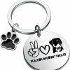 New PLITI Pliti Rottweiler Keychain Rottweiler Dog Lover Gift Rottweiler Owner Gift Rottweiler Mom Gift Peace Love Rottweiler Keyring