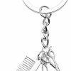 Online Meiligo Meiligo Fashion Woman Hairdresser Scissors Comb Stylist Key Chain Jewelry Pendant Hair Stylist Dryer Charm Necklace Set