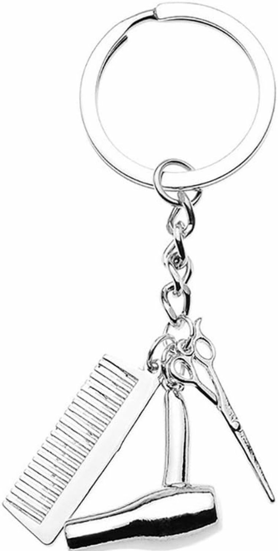 Online Meiligo Meiligo Fashion Woman Hairdresser Scissors Comb Stylist Key Chain Jewelry Pendant Hair Stylist Dryer Charm Necklace Set