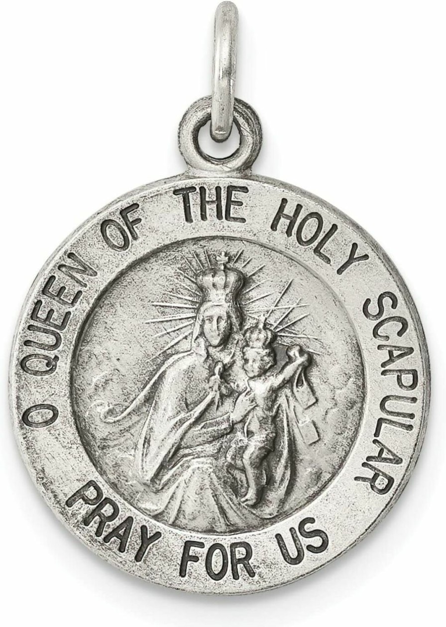 New FindingKing Sterling Silver Scapular Medal