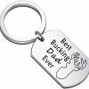 New POTIY Potiy Dad Gift Hunting Gifts Best Bucking Dad Keychain For Husband Grandpa Key Chain