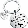 Best FUSTMW Fustmw Dog Owner Gifts Best Boxer, Boston Terrier, Golden Retriever Mom Ever Keychain