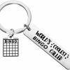 Wholesale WSNANG Wsnang Funny Bingo Player Gift World'S Coolest Bingo Caller Keychain Bingo Winner Gift Bingo Lover Gift