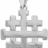 Best Claddagh Gold Claddagh Gold 925 Sterling Silver Templar Crusaders Jerusalem Cross Pendant