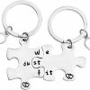 Online MYOSPARK Myospark We Just Fit Puzzle Piece Keychain Set Best Friend Keychain Couple Keychain His And Her Gift Bff Gift