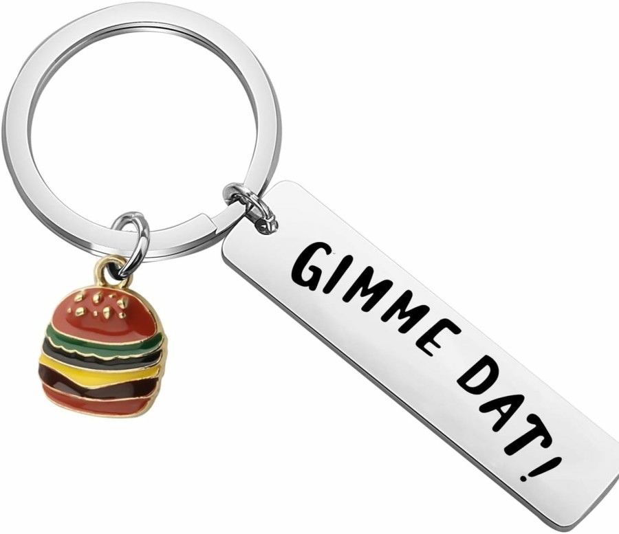 Clearance TIIMG Gimme Dat Itysl Gift Comedy Tv Show Fans Gift Netflix Show Keychain Cheeseburger Jewelry