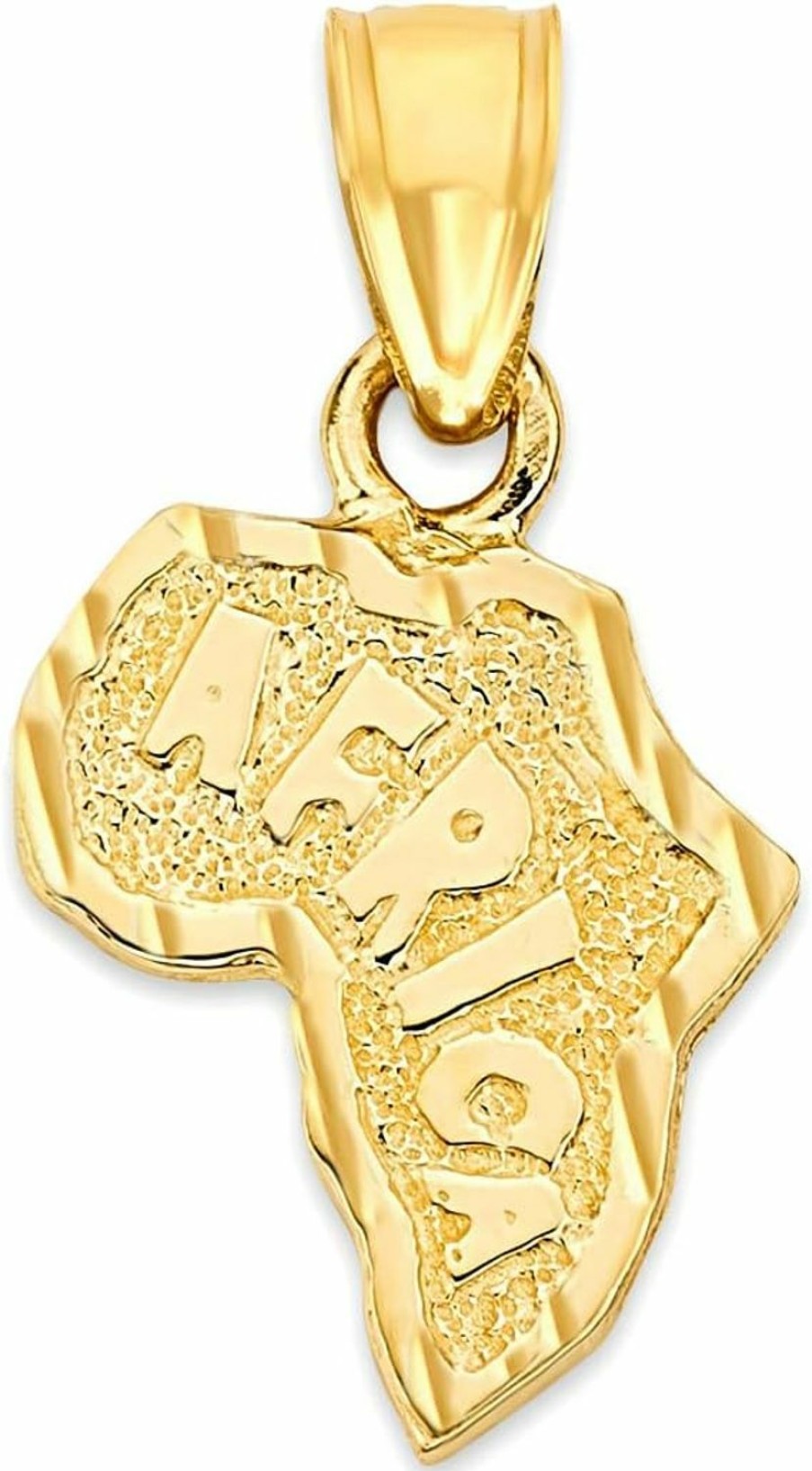 Best Generic 10K Real Solid Gold Dainty Africa Pendant, African Jewelry Gifts For Her