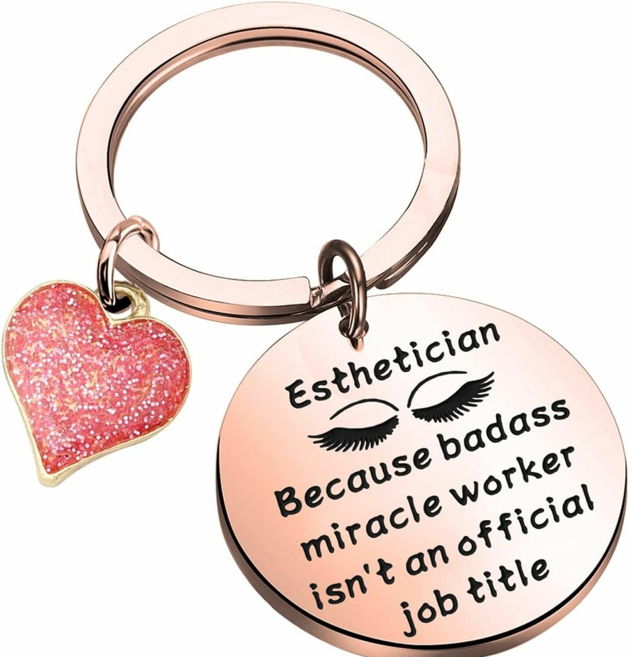 New MYOSPARK Myospark Esthetician Gifts Esthetician Because Badass Miracle Worker Isn'T An Official Job Title Keychain