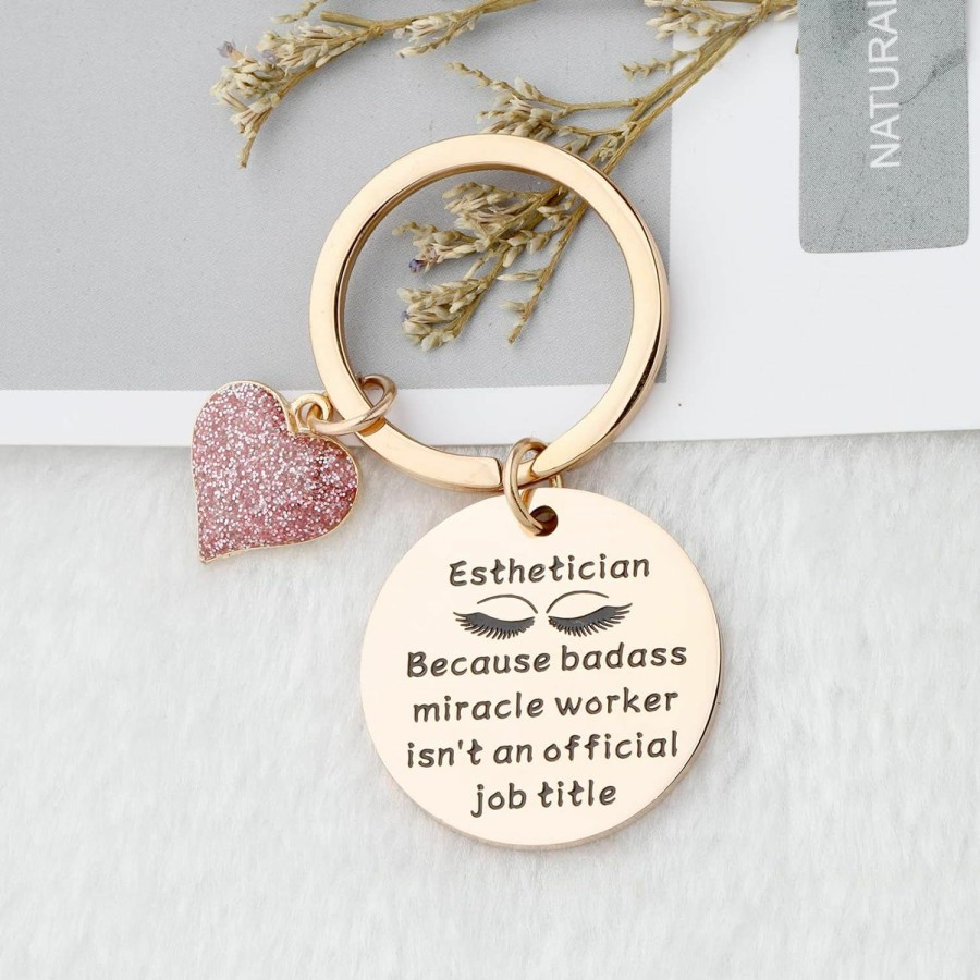 New MYOSPARK Myospark Esthetician Gifts Esthetician Because Badass Miracle Worker Isn'T An Official Job Title Keychain