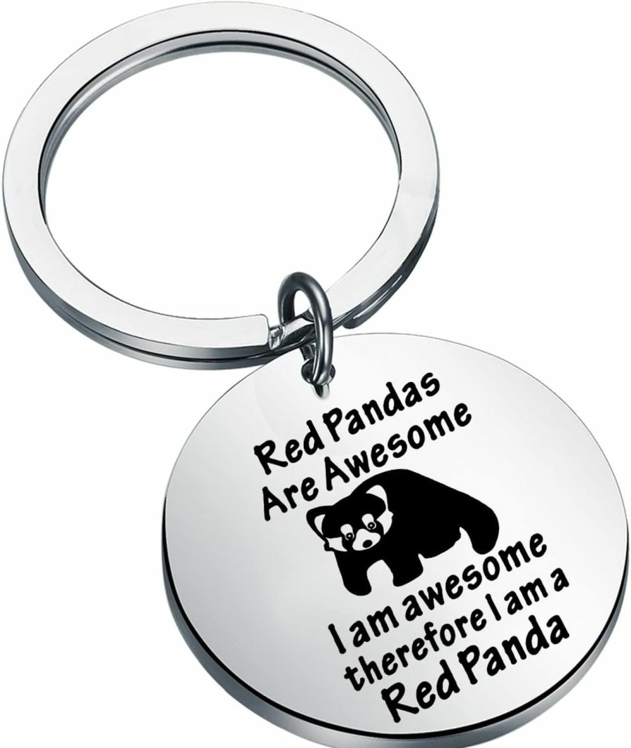 New BLEOUK Bleouk Red Panda Keychain Animal Themed Gift Cute Panda Gift Red Panda Lover Jewelry