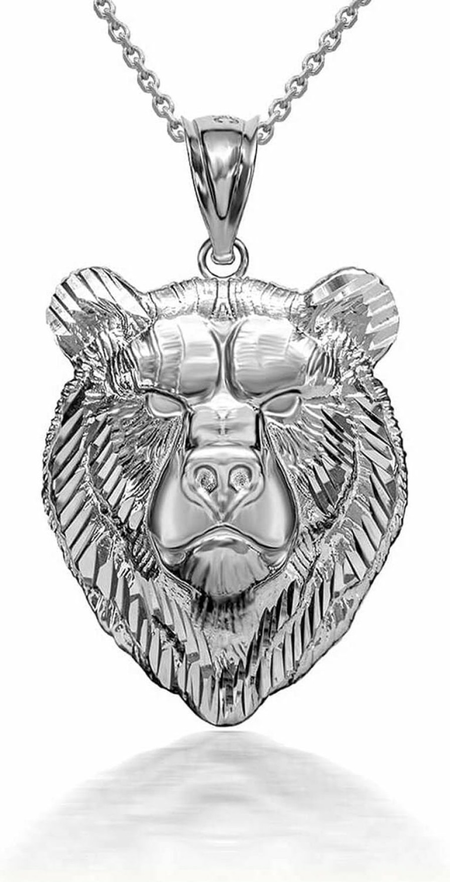 Wholesale Claddagh Gold Claddagh Gold Norse Slavic Jewelry Silver Wild Viking Bear Head Pendant Necklace With Rolo Chain And Pendant Only