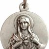 Hot I G J The Sacred Heart Of Mary (Immaculate Heart Of Mary) - The Patron Saints Medals - 100% Made In Italy (Round Shape)