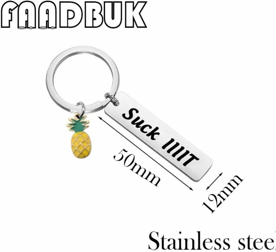 Online FAADBUK Faadbuk Tv Show Keychain Psyc Pineapple Inspired Gift Suck Iiiit Psyc Tv Show Gift