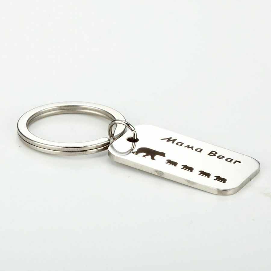 Hot Meiligo Meiligo Stainless Steel Mum Keychain Sweet Mama And Baby Bear Pendant Keychain For Mothers