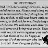 Hot BLEOUK Memorial Gift For Fishing Lover Gone Fishing In Loving Memory Of Fishing Lover Dad Brother Papa Grandad (Gone Fishing)