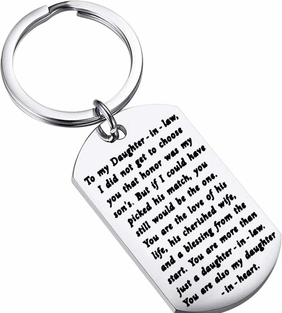 Online FEELMEM Feelmem To My Daughter-In-Law Keychain Daughter-In-Law Gift From Mother In Law